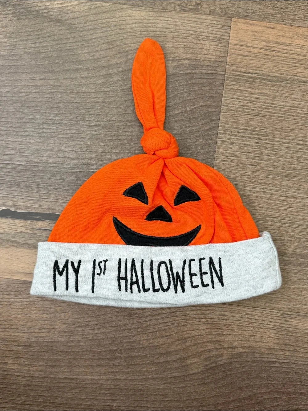 Carter's Newborn Striped Halloween Pumpkin Zip Footies & 1st Halloween Beanie